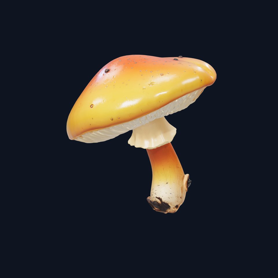 Giant Chanterelle Mushroom Model Pack